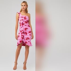 Lively LOIS DRESS Link & Red Floral Mini Dress Retail: $188 00